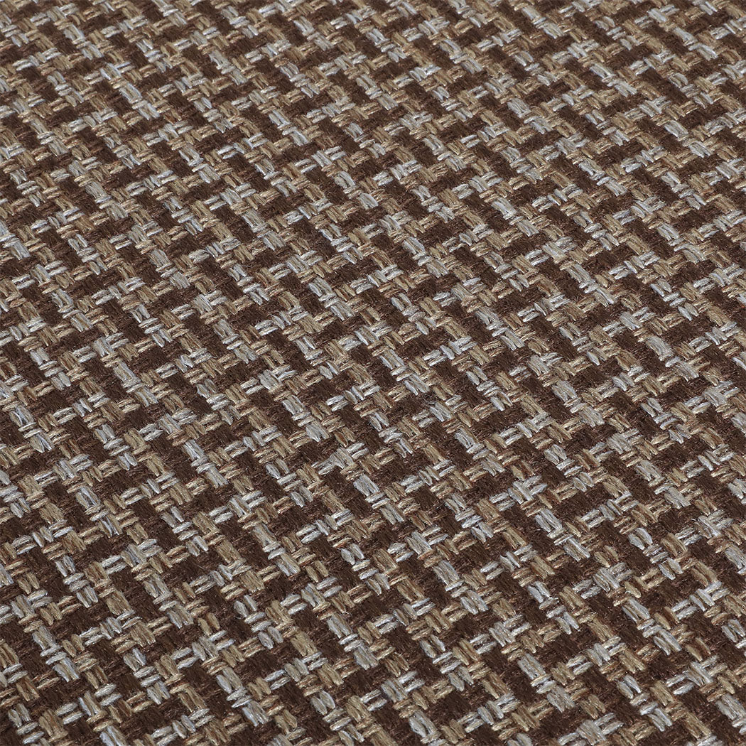 Two piece brown woven kitchen rug set with non slip rubber backing for floor protection — view 4