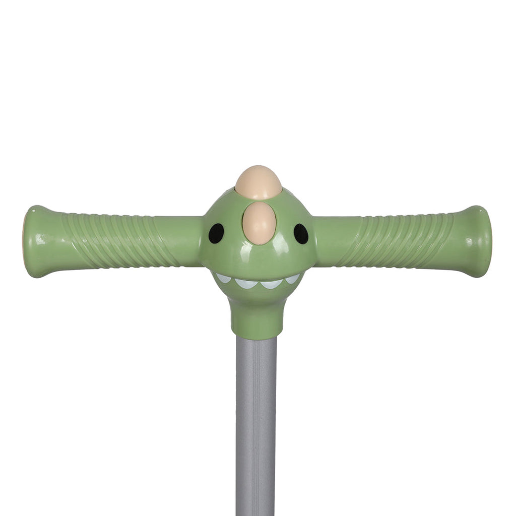 Green BoPeep foldable kids scooter with three LED wheels and an adjustable flip-able seat. — view 4