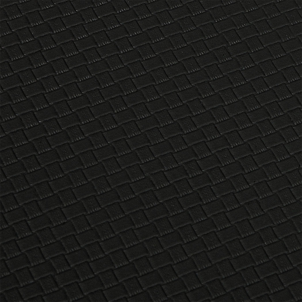 Two piece black anti fatigue kitchen mat set made of thick waterproof PU material — view 4