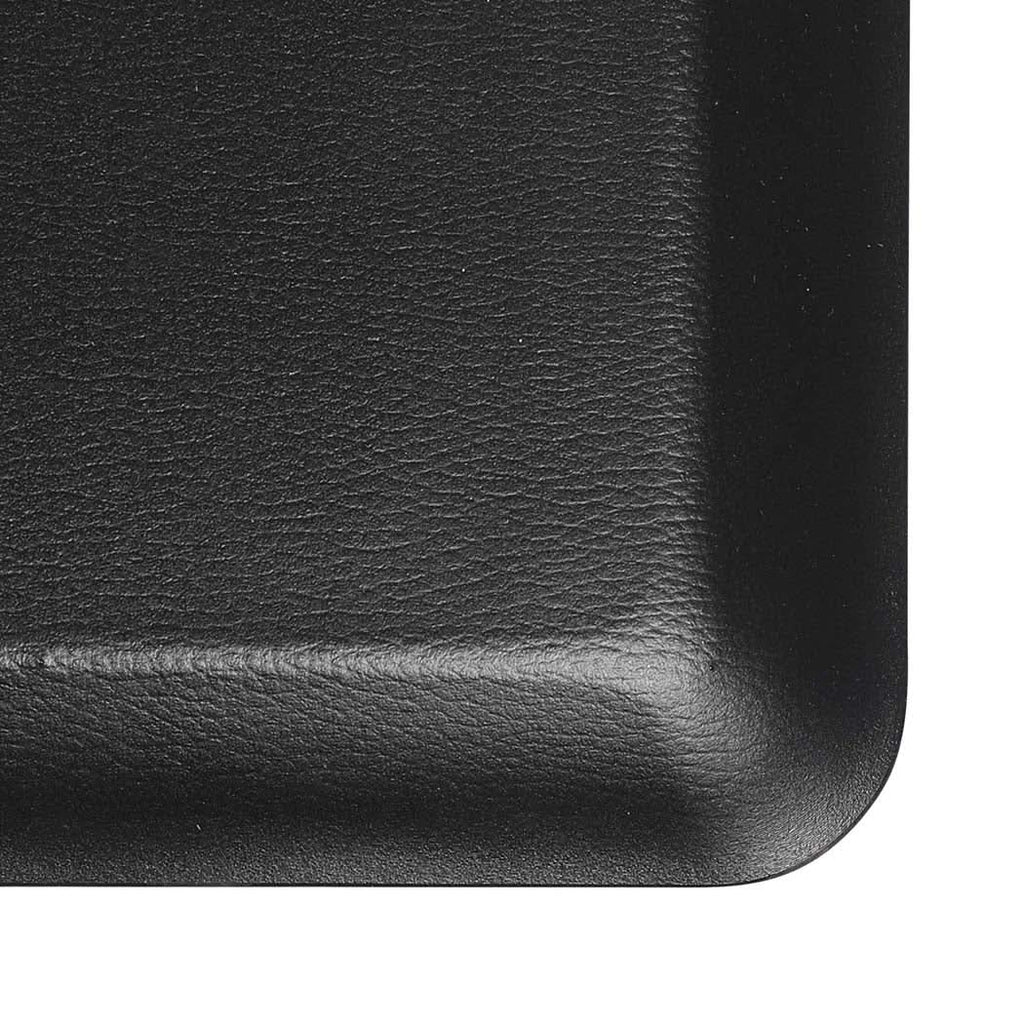 Black Marlow anti fatigue standing desk mat made of comfort foam for home office posture support — view 5