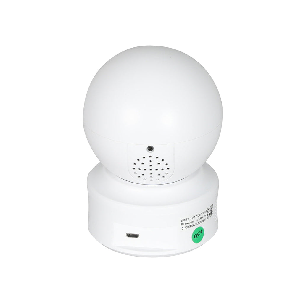 NNEIDS wireless indoor home security camera in white with 360 degree pan and tilt lens — view 5