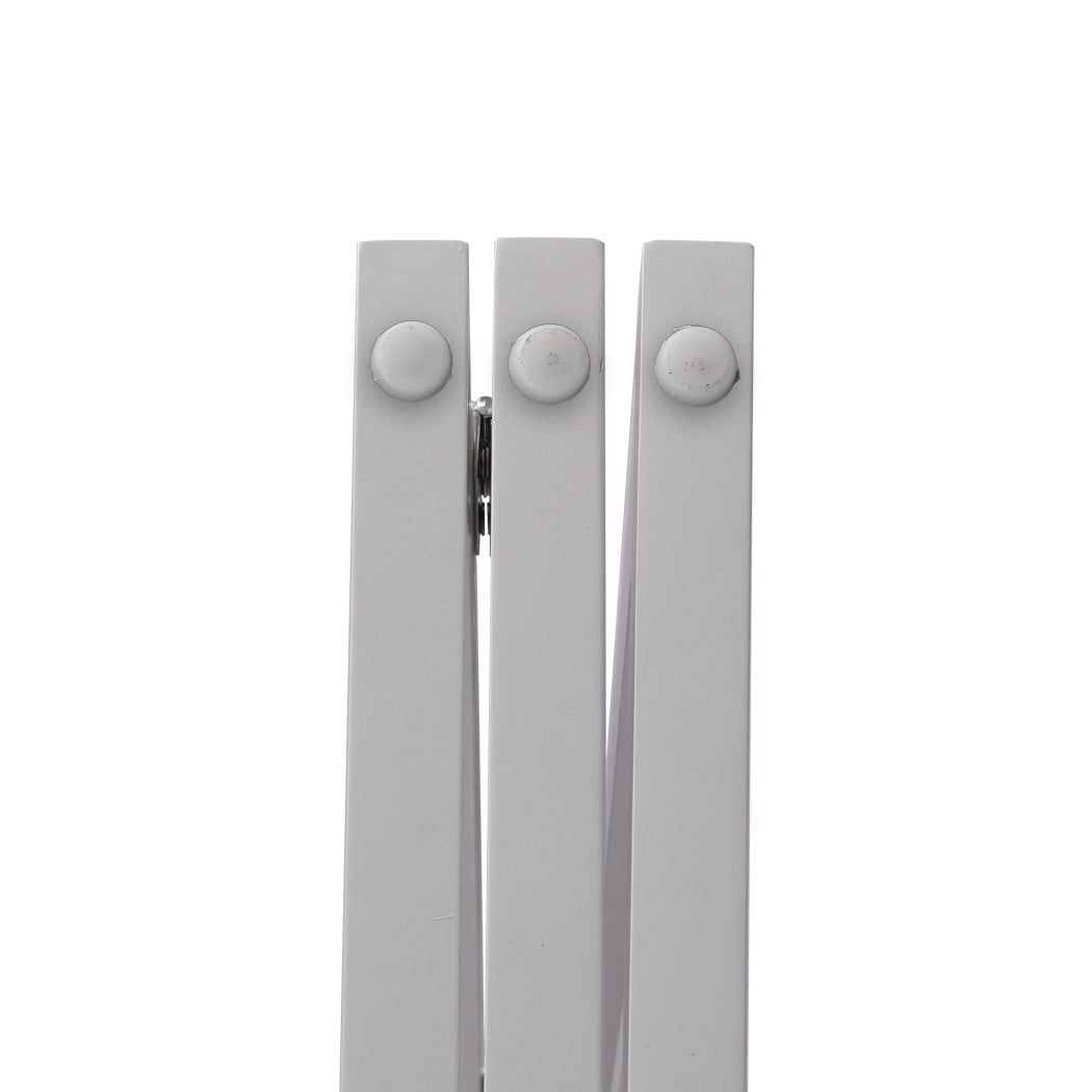 Retractable wooden pet gate in white with three folding panels for indoor dog boundaries. — view 5