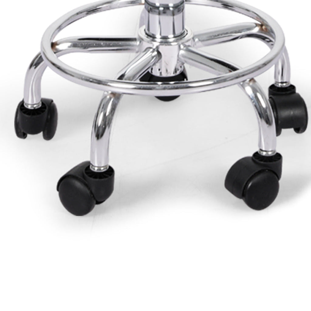 Set of two black Levede swivel bar stools with rolling casters and adjustable gas-lift seating — view 5