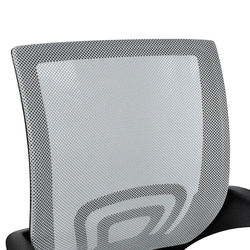 Levede ergonomic grey mesh office chair with adjustable height and swivel base for computer desks — view 5
