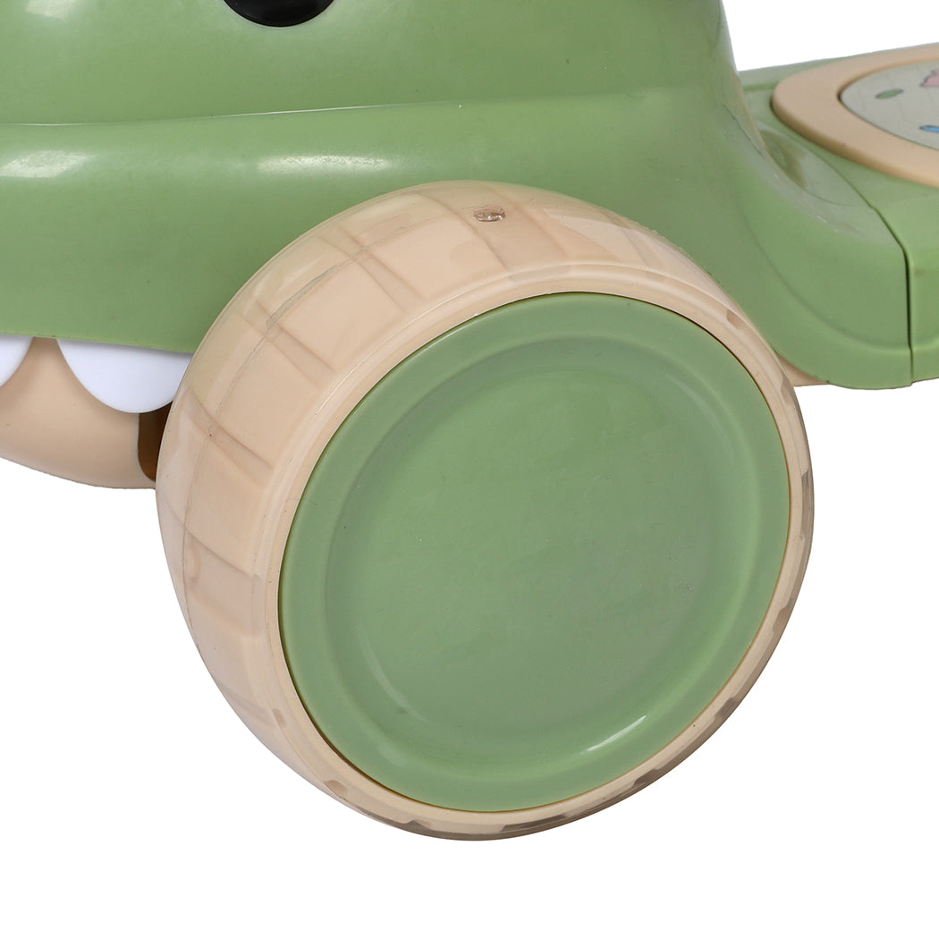 Green BoPeep foldable kids scooter with three LED wheels and an adjustable flip-able seat. — view 5