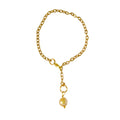 Freshwater pearl bracelet and anklet on an adjustable gold plated chain with lobster clasp