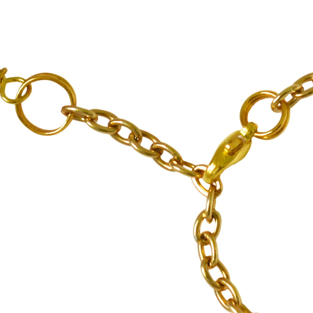 Freshwater pearl bracelet and anklet on an adjustable gold plated chain with lobster clasp — view 2