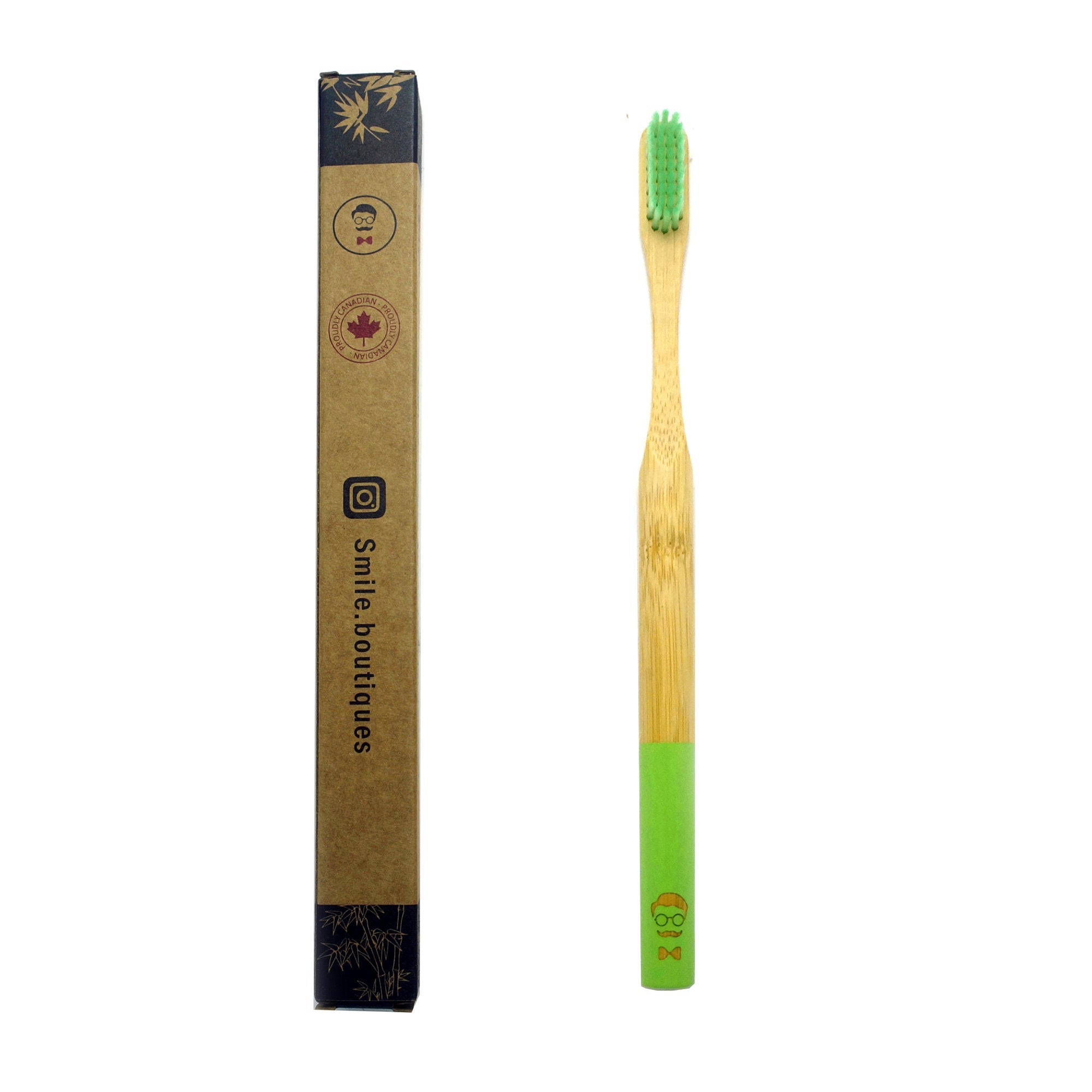Zero waste natural bamboo toothbrush with customizable wooden handle for eco-friendly daily oral care — view 3