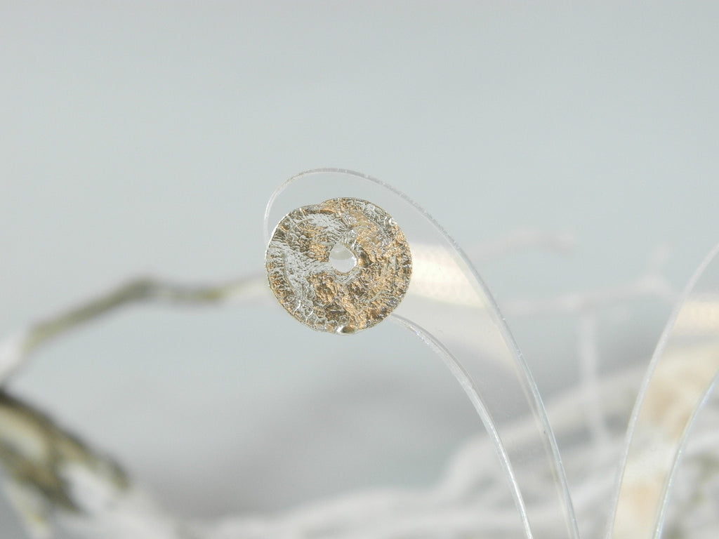 Sterling Silver Leaf Earrings, Handmade Minimalist Jewelry, Organic Forest StudsDangles, this flower leaf symbolizes eternal life and health-1