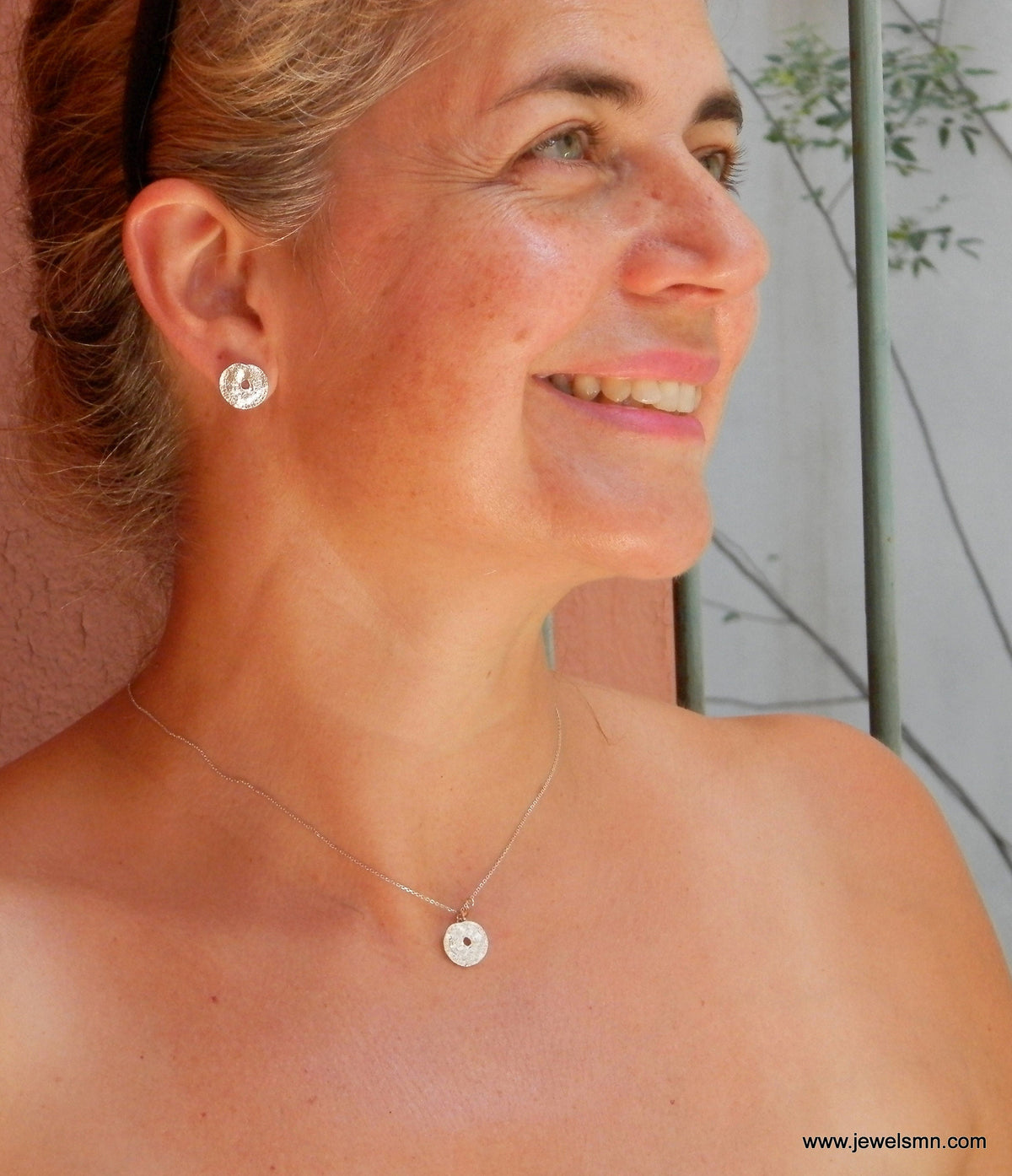 Sterling Silver Leaf Earrings, Handmade Minimalist Jewelry, Organic Forest StudsDangles, this flower leaf symbolizes eternal life and health-3