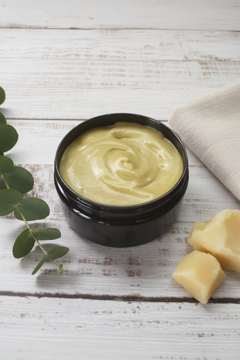 8oz avocado hair mask deep conditioner tub showing rich green hydrating cream for dry hair — view 2