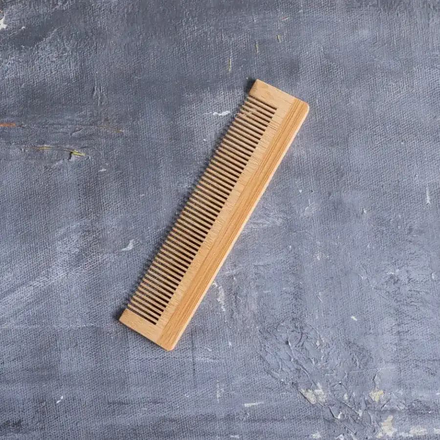 Bamboo hair brush set with comb cleaner and reusable travel bag for natural hair care styling — view 3