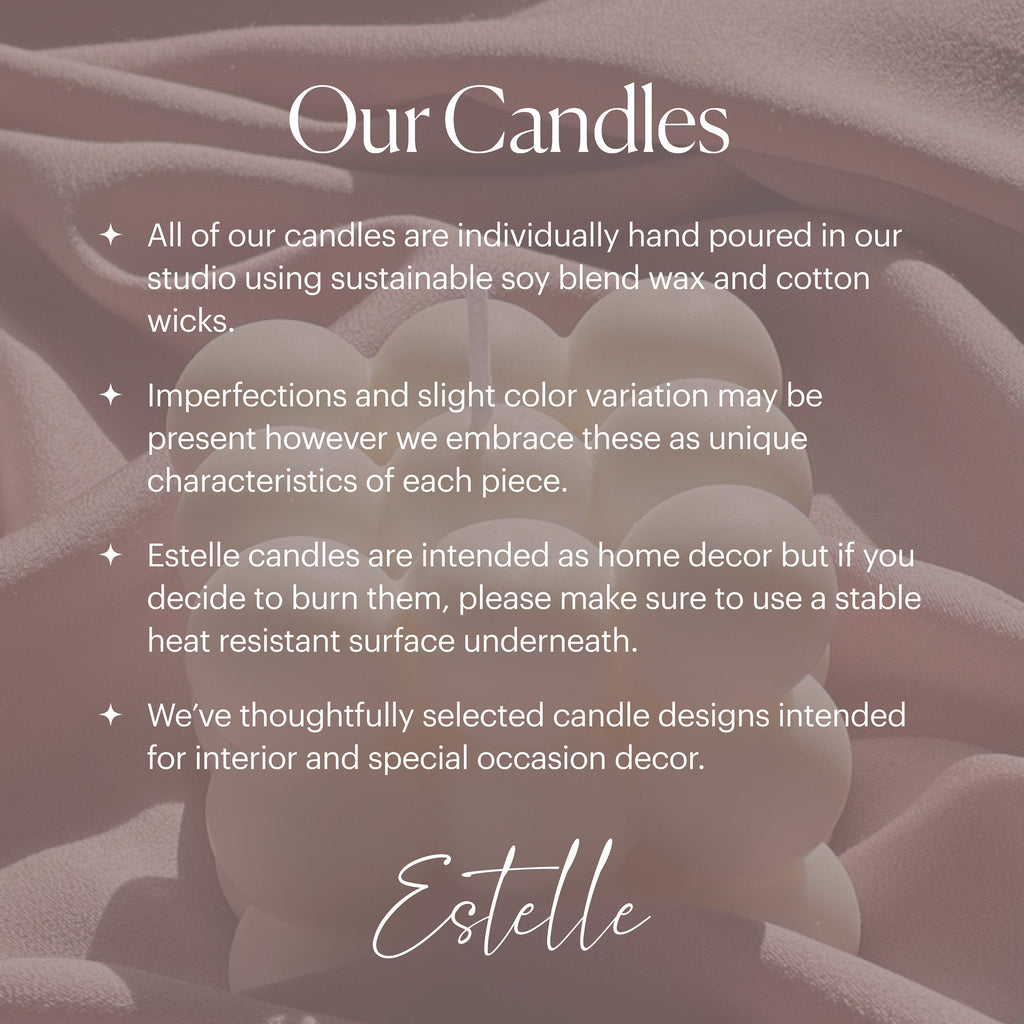 Geometric soy pillar candle, modern aesthetic column shape for stylish sculptural home decor styling — view 5
