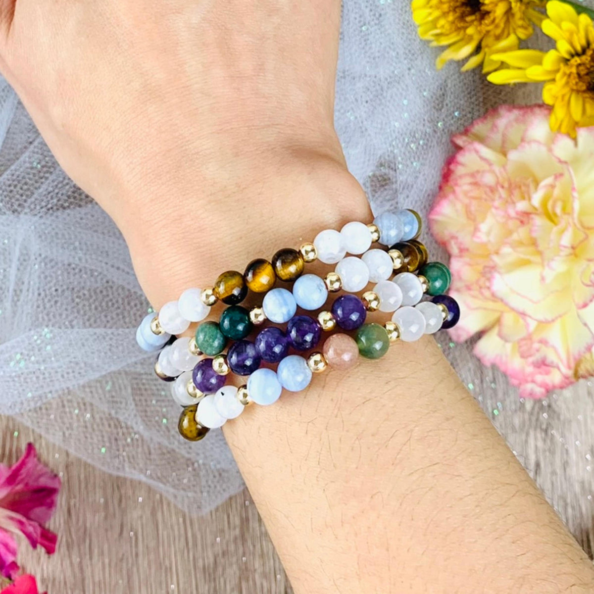 Pisces Zodiac Crystal Bracelet-2