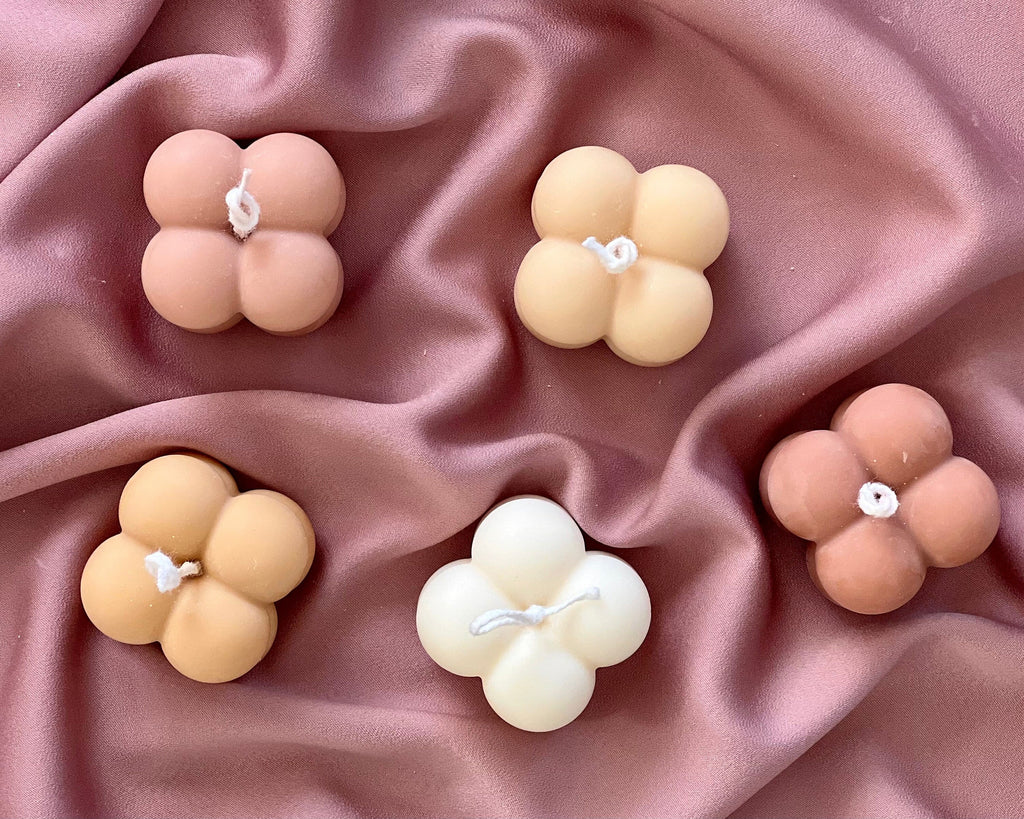 Mini Soy Bubble Candle Set | Unscented Home Decor, Wedding Favors-1