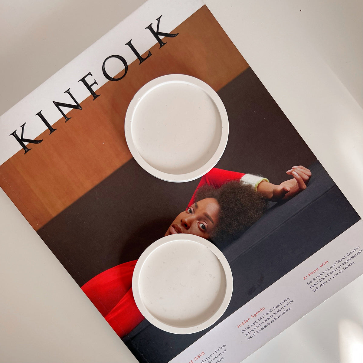 Small Round Jesmonite Trinket Tray: Scandi Home Decor-0