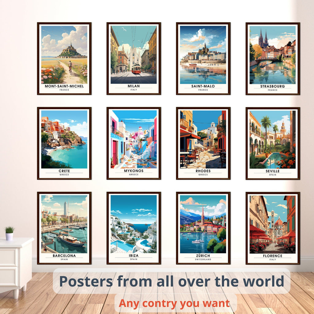 Travel prints | any 3 travel prints | set of 3 travel prints | Unique gift | travel posters  | customised travel poster | Money saving-1