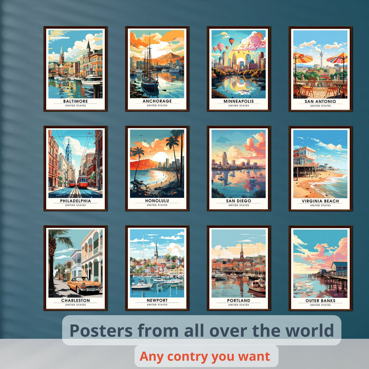 Travel prints | any 3 travel prints | set of 3 travel prints | Unique gift | travel posters  | customised travel poster | Money saving-4