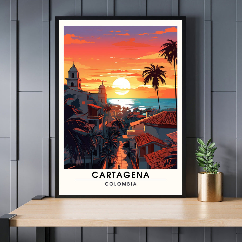 Impression Carthagène des Indes , Colombie  | Poster de voyage Carthagène-0