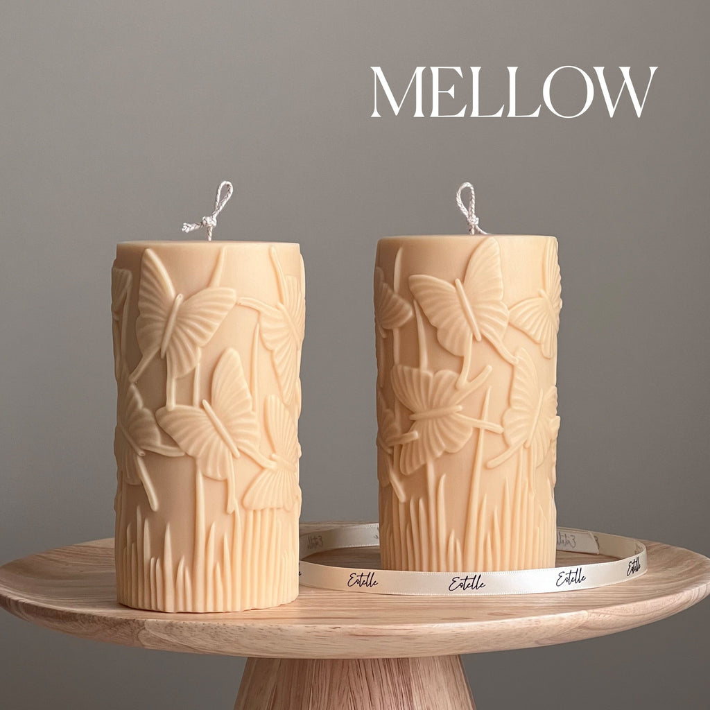 Butterfly Soy Pillar Candle | Sculptural Home Decor-3