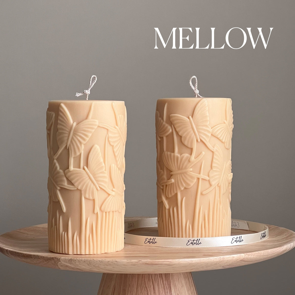 Butterfly Soy Pillar Candle | Sculptural Home Decor-3