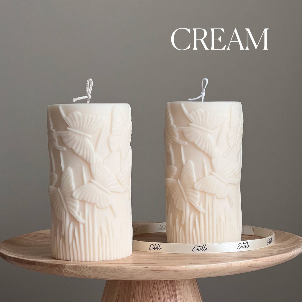 Butterfly Soy Pillar Candle | Sculptural Home Decor-2