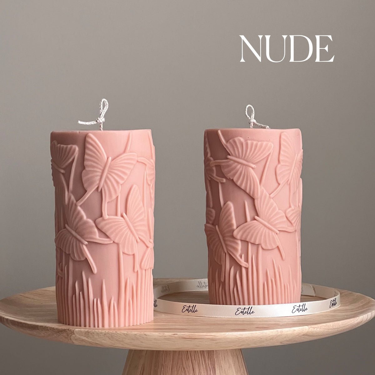 Butterfly Soy Pillar Candle | Sculptural Home Decor-1