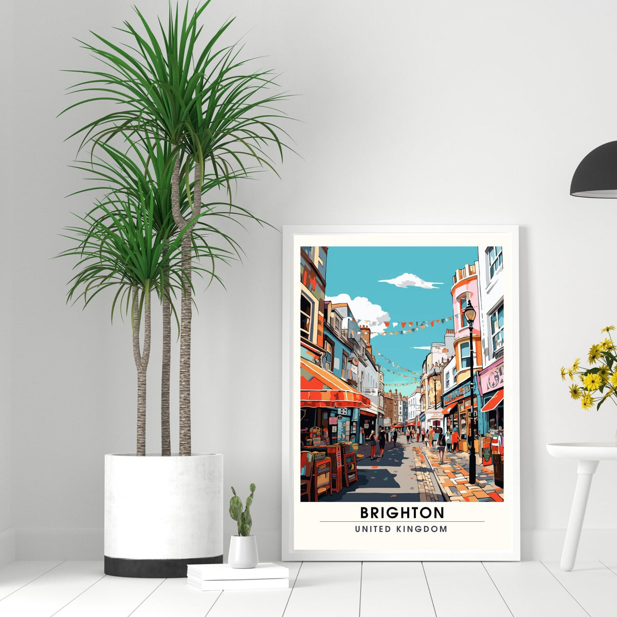 Affiche Brighton- Impression de voyage Brighton - Impression Paysage Urbain Artistique - Collection Souvenirs du Royaume-Uni-1