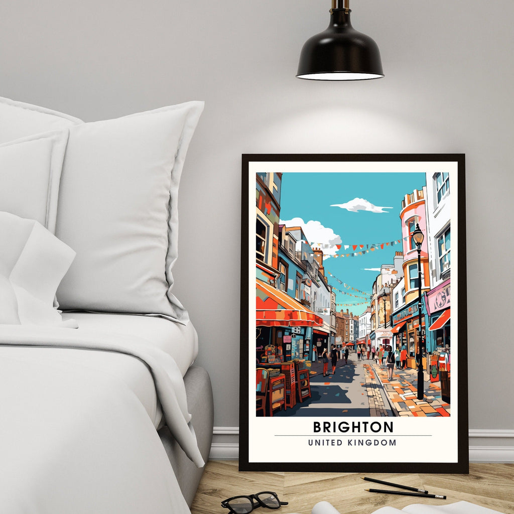 Affiche Brighton- Impression de voyage Brighton - Impression Paysage Urbain Artistique - Collection Souvenirs du Royaume-Uni-4