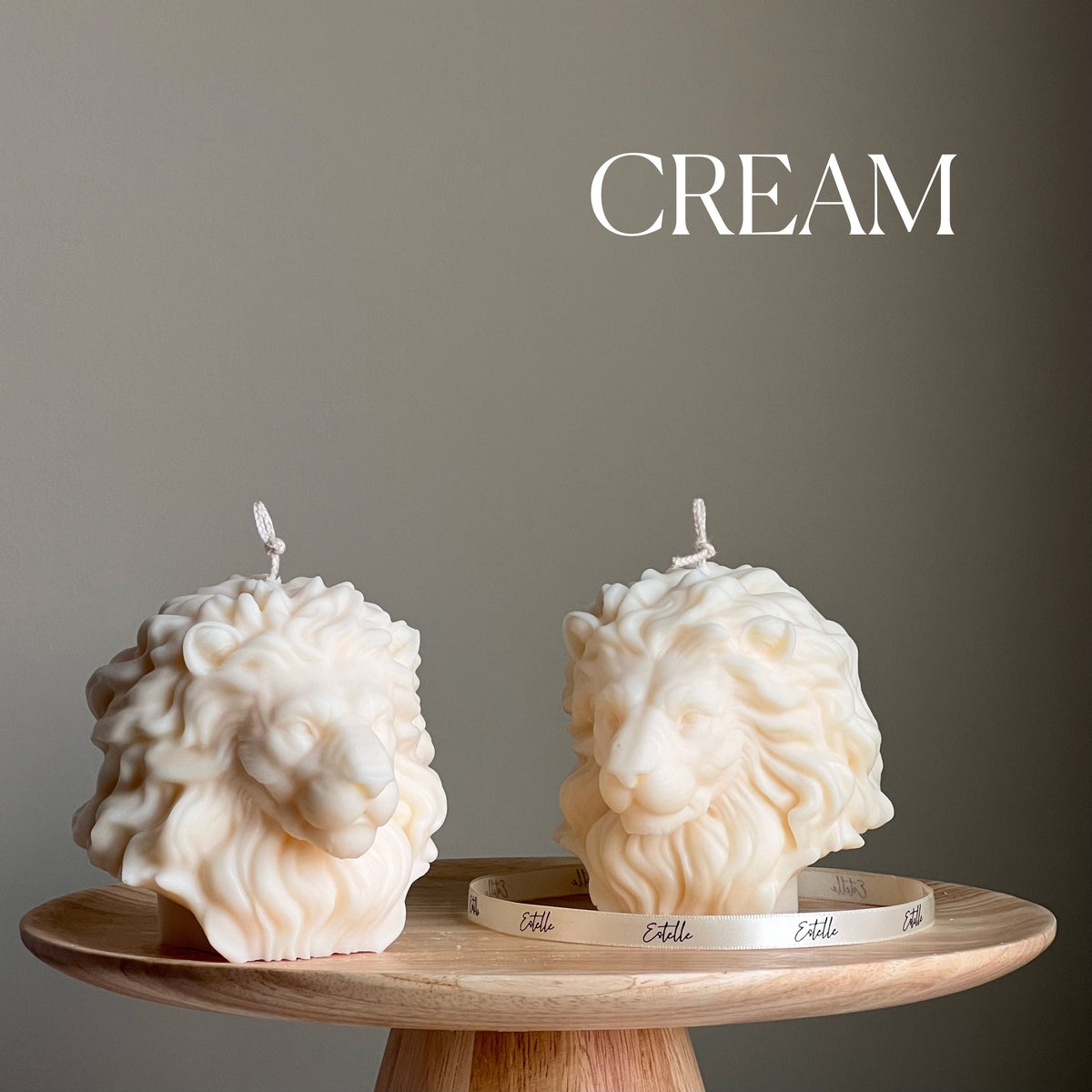 Handmade Lion Candle: Sculptural Soy Wax Animal Candle-2