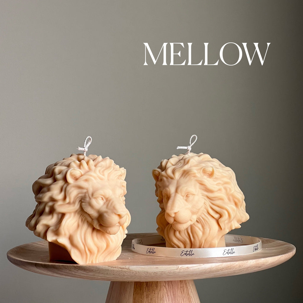Handmade Lion Candle: Sculptural Soy Wax Animal Candle-3