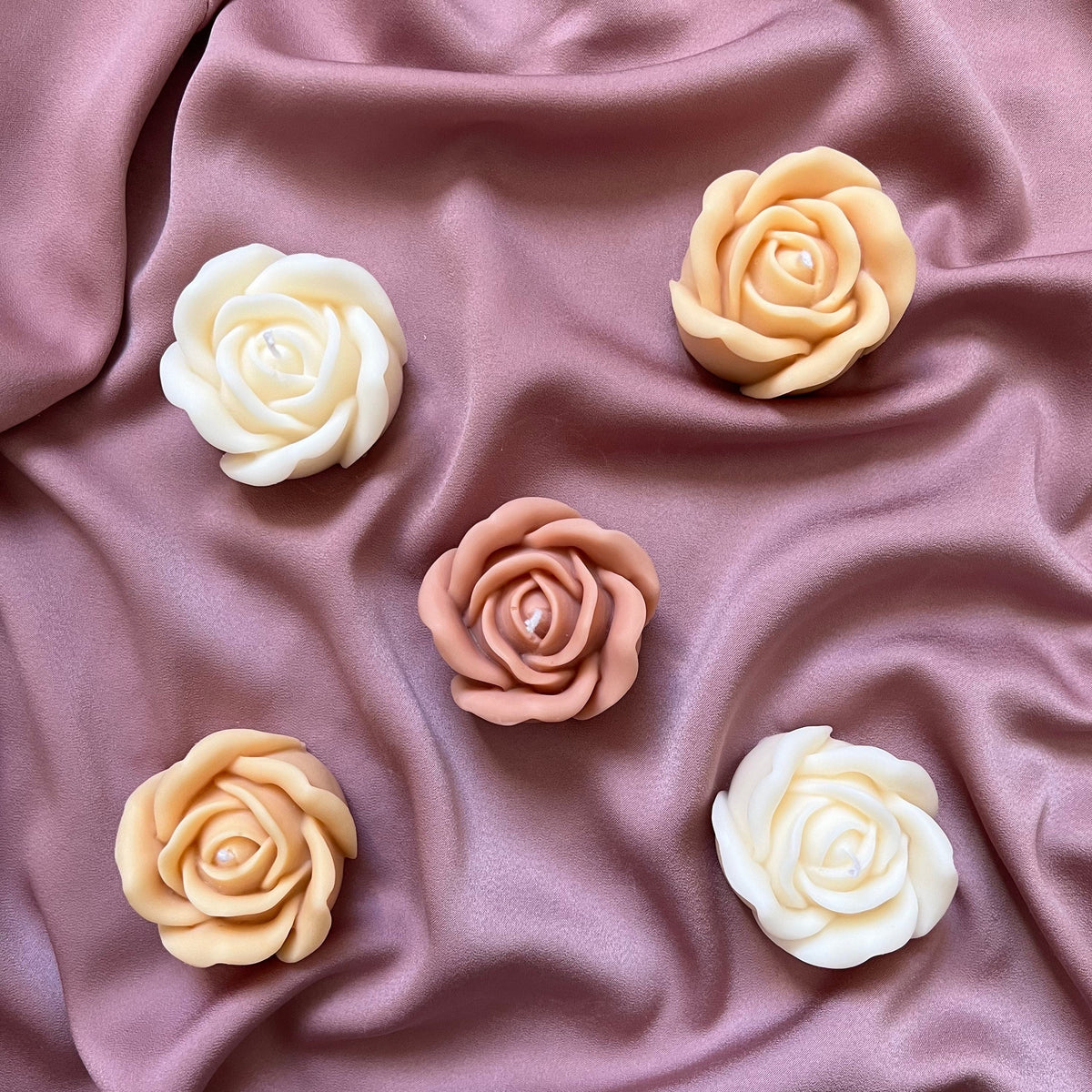 Handmade Rose Soy Candle | Home Decor-0
