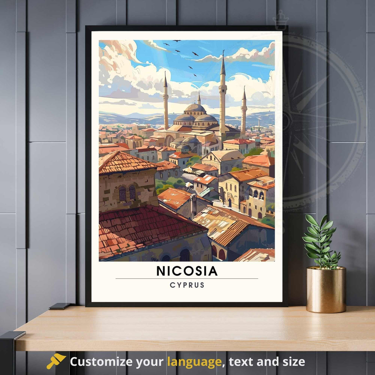 Affiche Nicosie  - impression de voyage Nicosie, Chypre - MOSQUÉE SELIMIYE-0