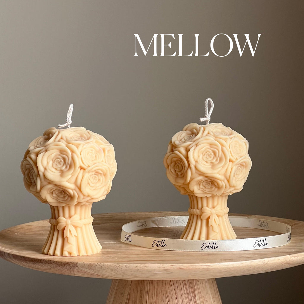 Sculptural Flower Bouquet Candle | Soy Wax Pillar-3