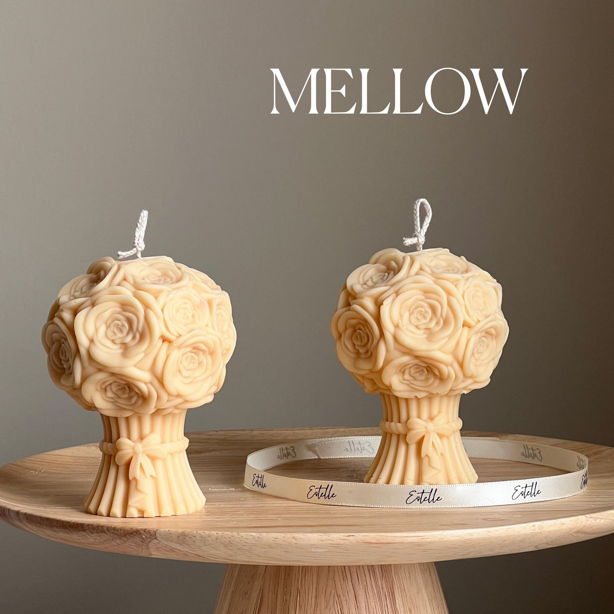 Sculptural Flower Bouquet Candle | Soy Wax Pillar-3
