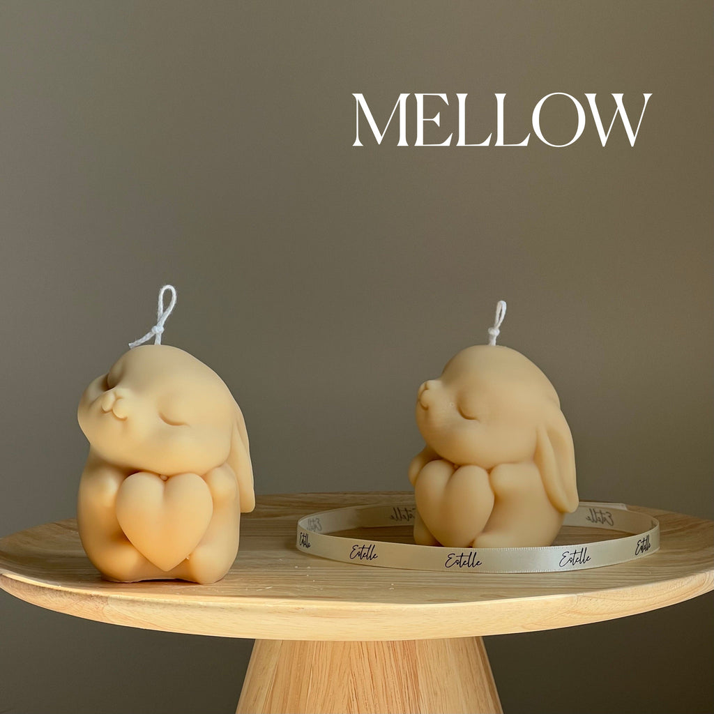 Sculptural bunny soy candle made from sustainable wax, perfect for minimalist nursery decor — view 4