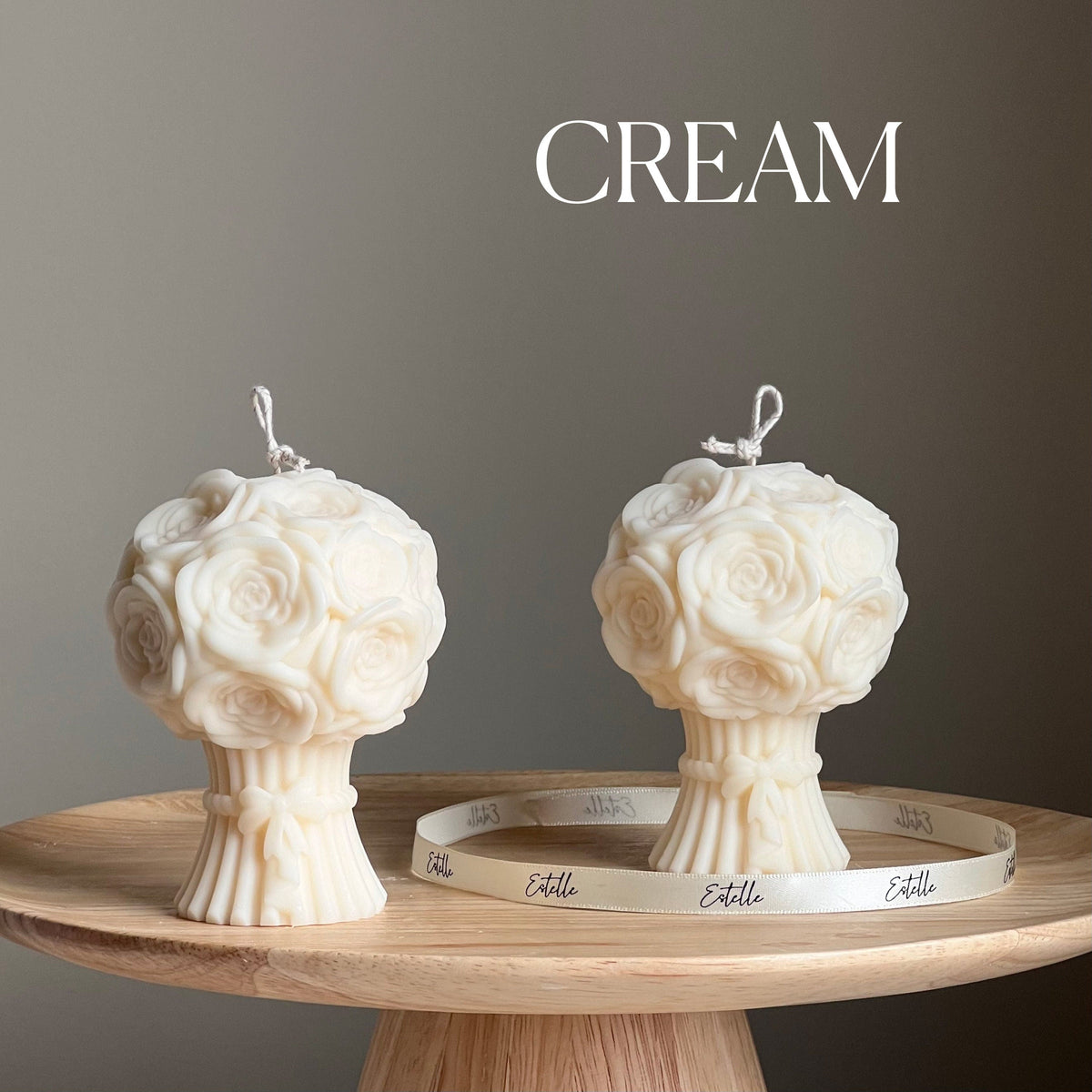 Sculptural Flower Bouquet Candle | Soy Wax Pillar-2