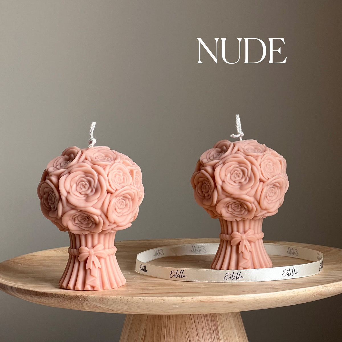 Sculptural Flower Bouquet Candle | Soy Wax Pillar-1