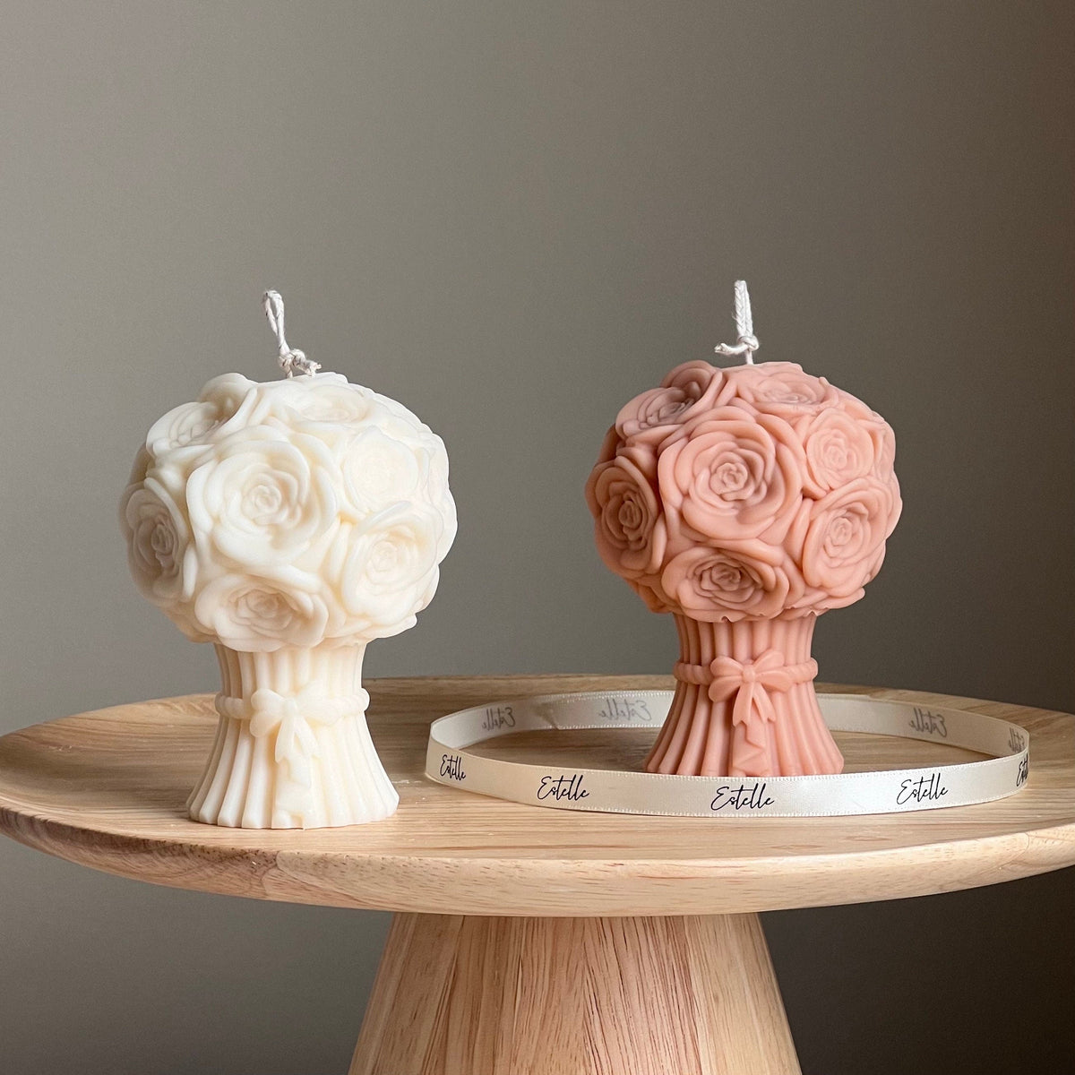 Sculptural Flower Bouquet Candle | Soy Wax Pillar-0