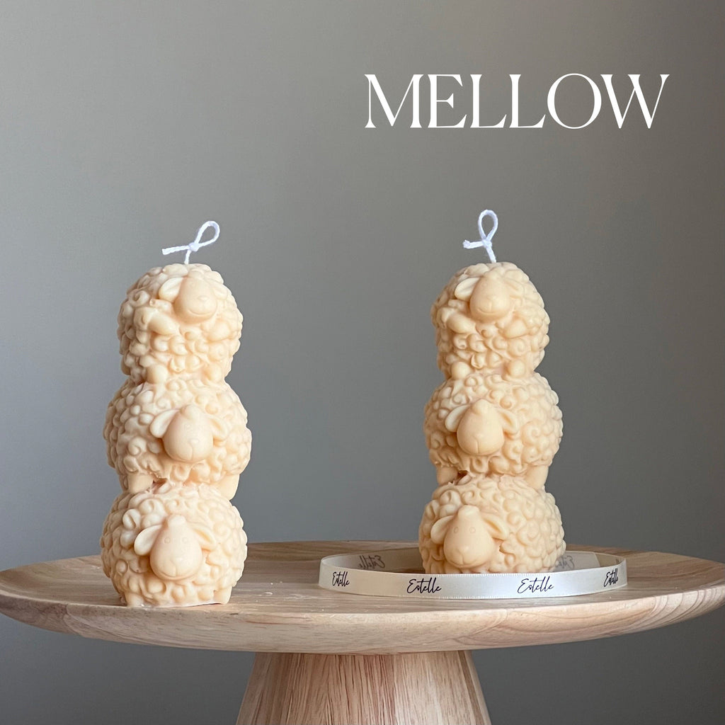 Handmade Three Sheep Soy Wax Candle | Nursery Decoration-3
