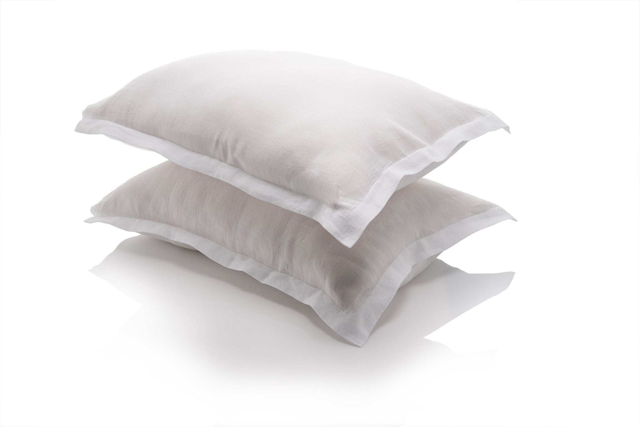 Oxford design pure natural washed linen pillowcase in an elegant bedroom setting — view 4