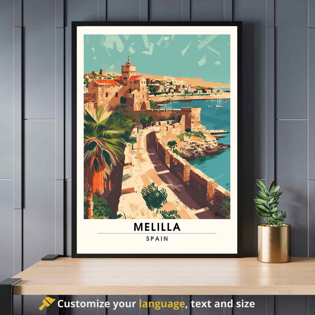 Affiche Melilla, Espagne | Affiche e voyage Melilla | Impression Melilla-0