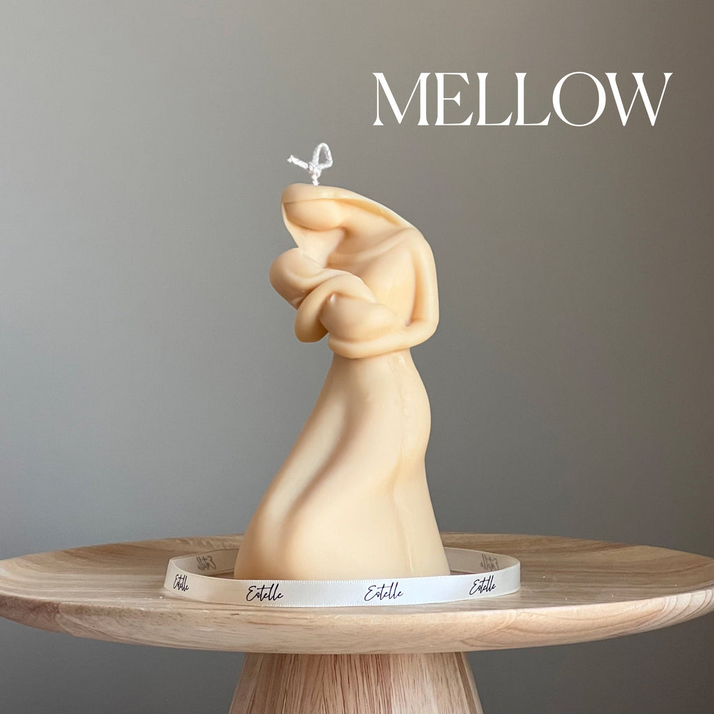 Mother & Child Soy Wax Candle: Hand-Poured Sculptural Pillar-3