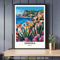Affiche Sardaigne | Impression Sardaigne, Italie | Impression de voyage Italie-0