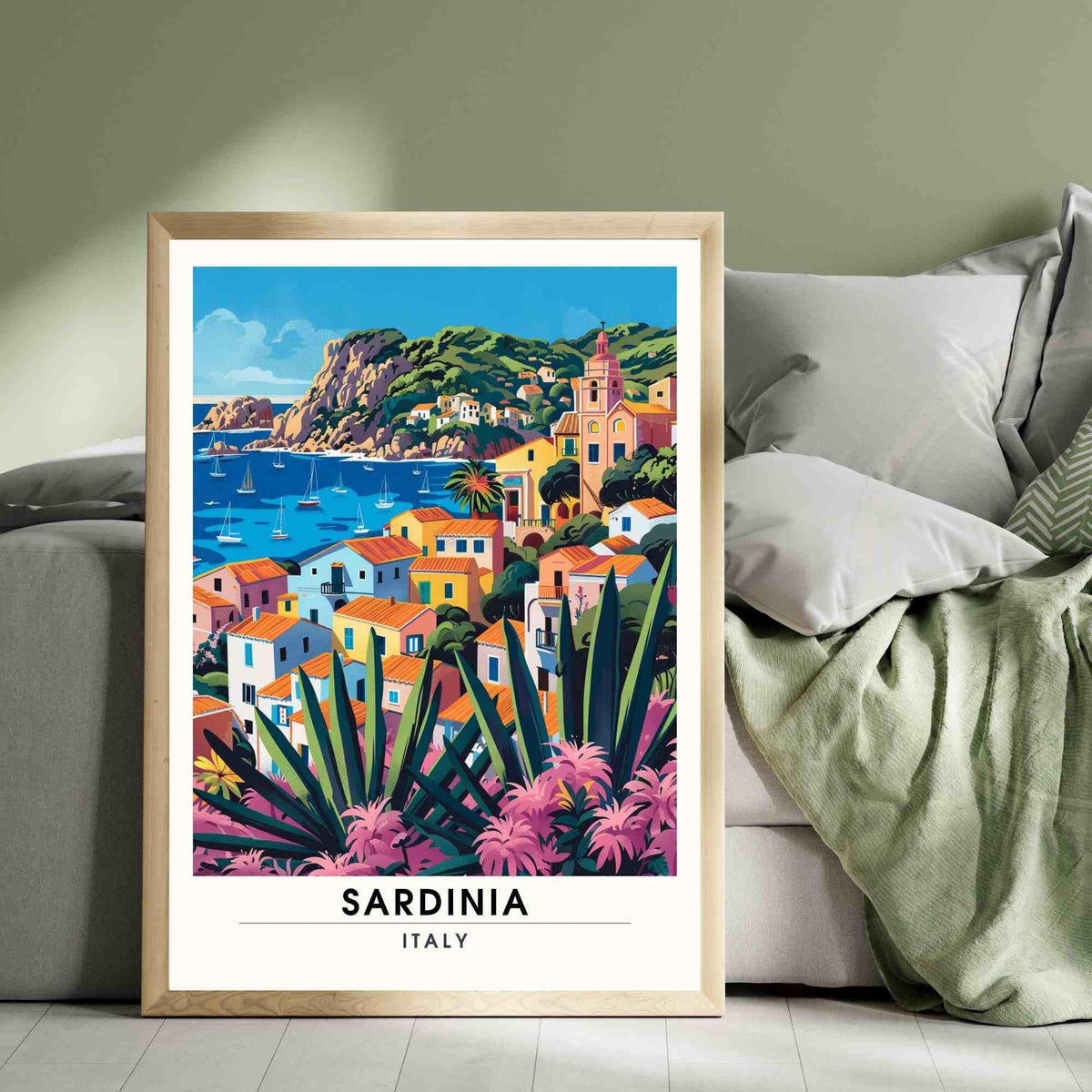 Affiche Sardaigne | Impression Sardaigne, Italie | Impression de voyage Italie-1