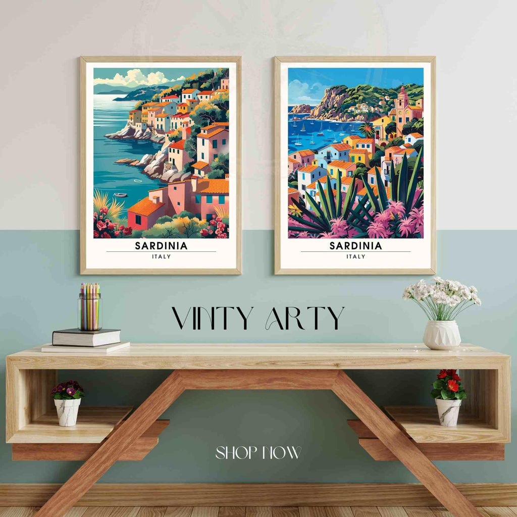 Affiche Sardaigne | Impression Sardaigne, Italie | Impression de voyage Italie-4