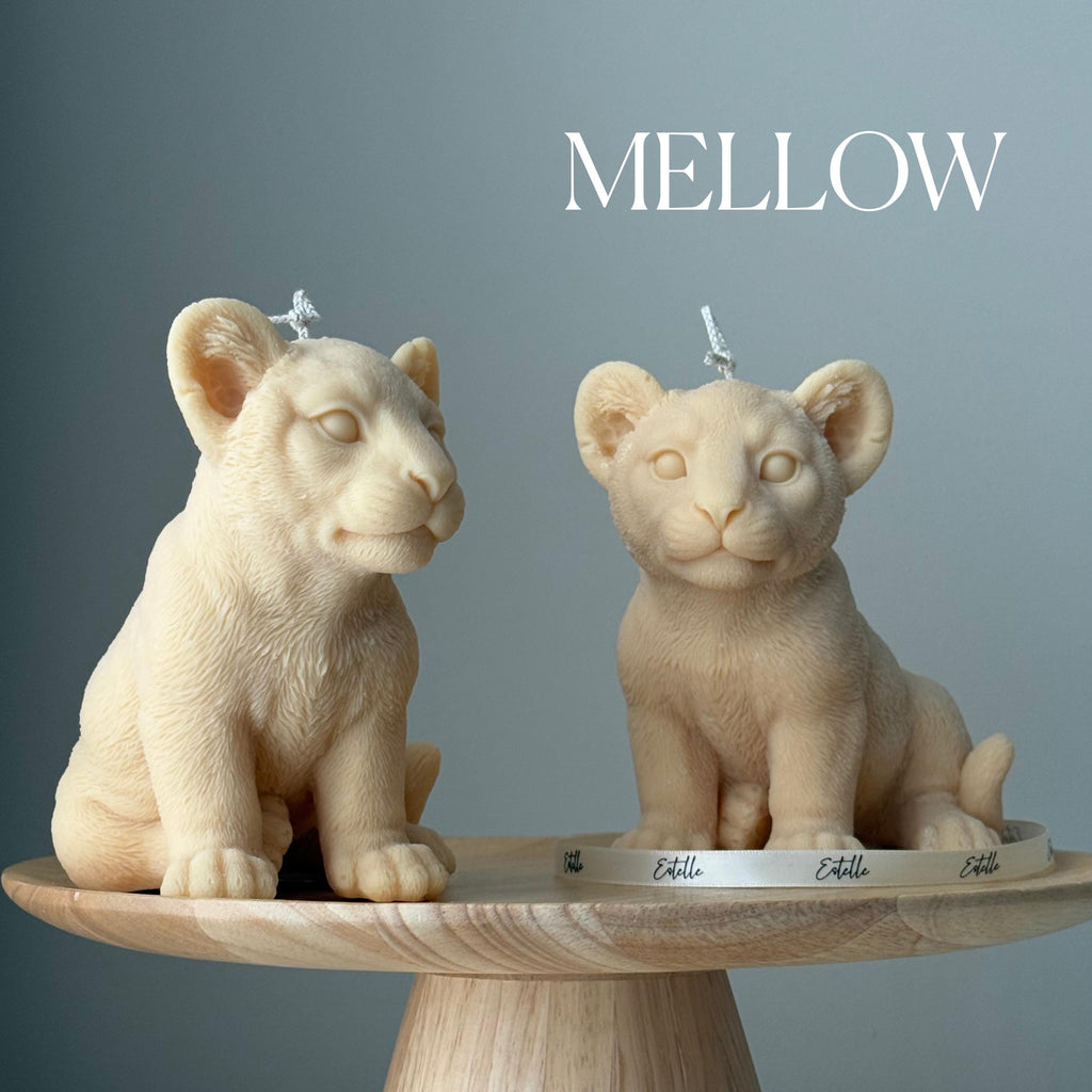 Handmade Lion Candle: Sculptural Soy Wax Animal Candle-3