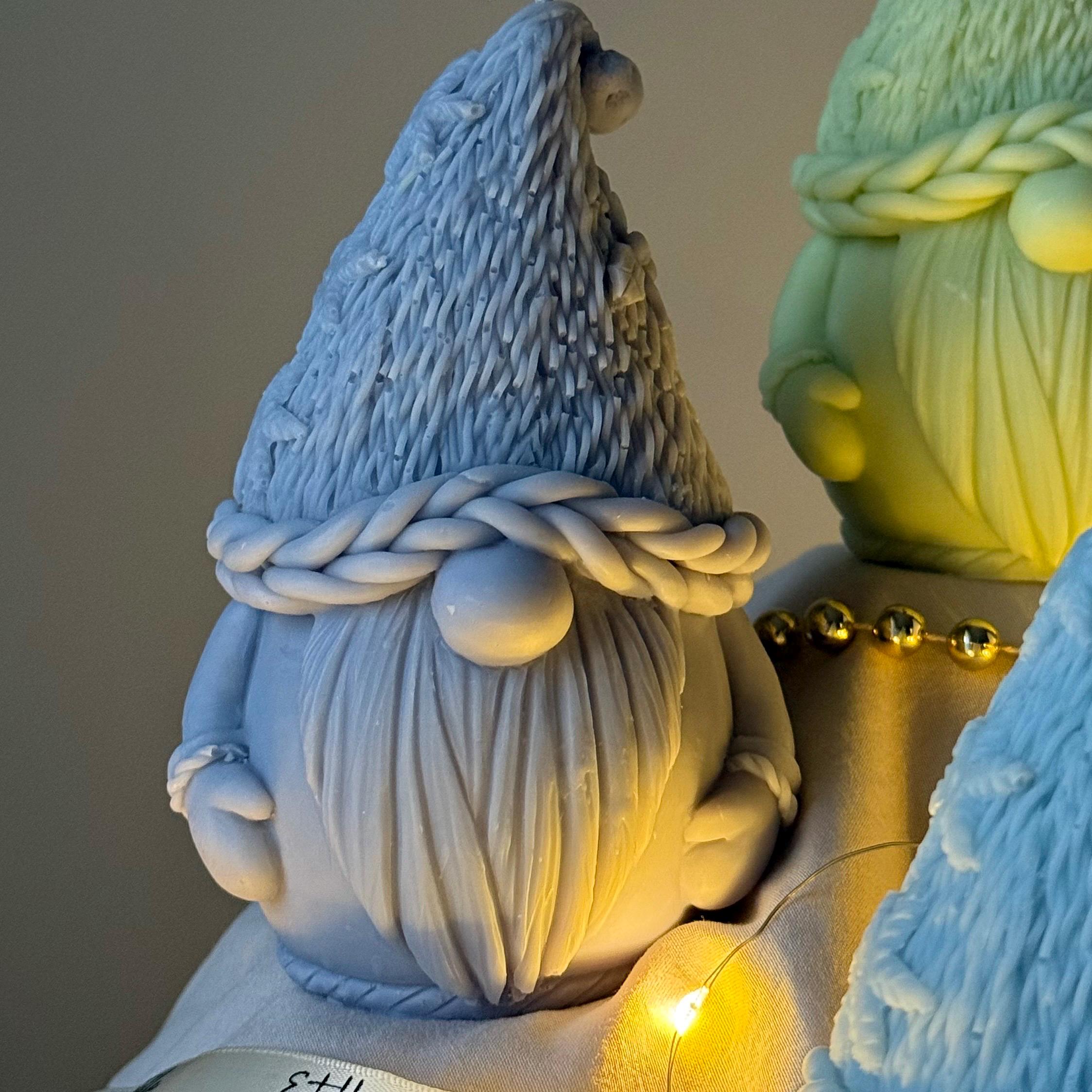 Hand-poured soy wax Christmas gnome candle decorative festive holiday home decor accessory — view 4