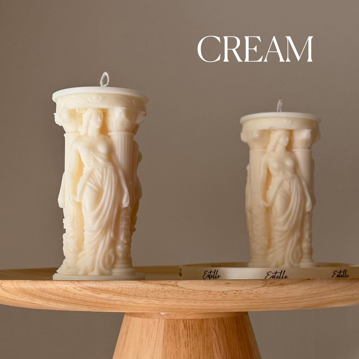 Caryatid Greek Column Soy Candle: Handmade Home Decor-2
