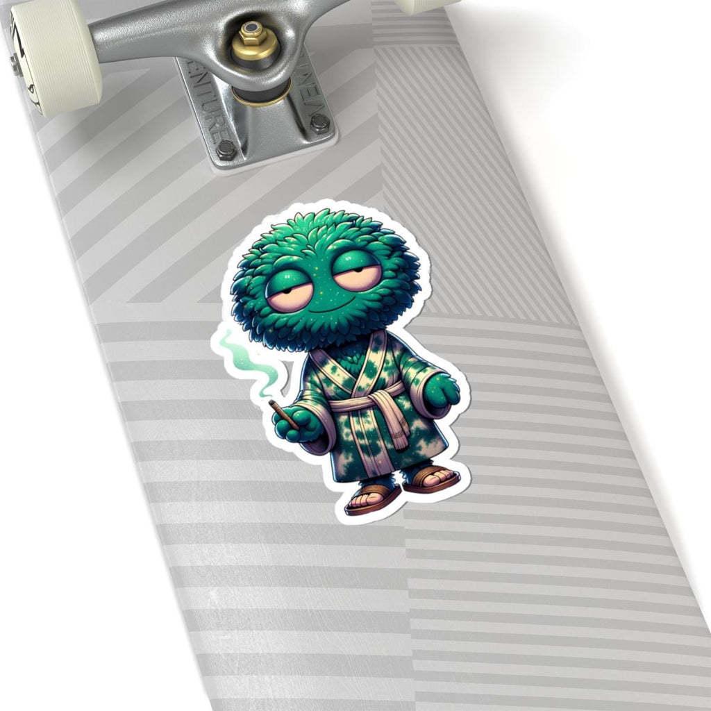 Zen green monster vinyl sticker with glossy finish for laptops and tumblers — view 2